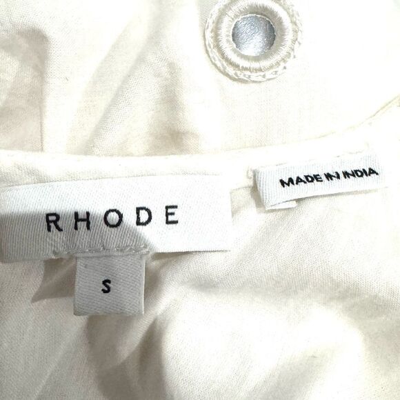 RHODE $535 Ella Dress in White Mirror - Picture 9 of 10